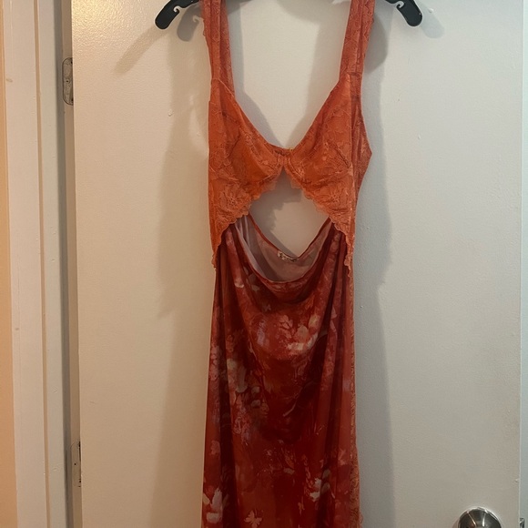 Free People Suddenly Fine Maxi Apricot Combo - Picture 3 of 6